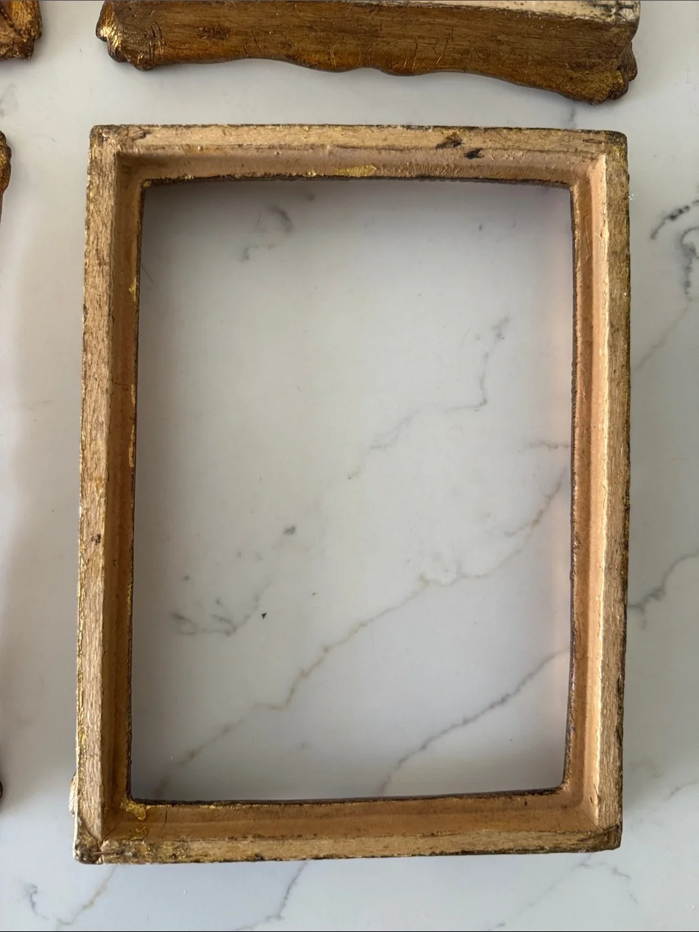 Vintage Set of 4 Ornate Wooden Frames no glass